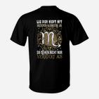 Scorpion Sternzeichen T-Shirt mit einfarbigem Motiv, Astrologie Tee