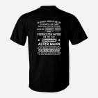 Verrückter Alter Mann Tochter T-Shirt, Lustiges Sprüche Statement Shirt