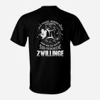 Zwillinge und Pferde Schwarzes T-Shirt: Nur die Besten Sind Geborene Zwillinge