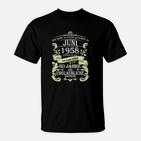 60 Jahre Unglaublich T-Shirt, Geboren Juni 1958, Retro Geburtstags-Geschenk