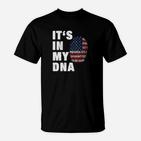 Amerikanische Flagge DNA Muster T-Shirt für Patrioten
