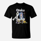 Anime-Fan Otaku T-Shirt, Graphic Tee in Schwarz mit Motiv