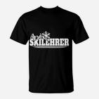 Apres-Skilehrer Grafik T-Shirt Schwarz, Lustiges Wintersport Tee