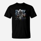 Astronauten Motiv T-Shirt für Herren mit EveryBody Schriftzug, Schwarz