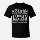 Auto-Enthusiasten Schwarzes T-Shirt, Turbo Spruch für Herren