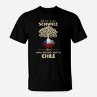 Bikulturelles Erbe T-Shirt, Schweiz und Chile Wurzeln Design