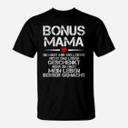 Bonus Mama Du Hast Mein Leben Muttertag T-Shirt
