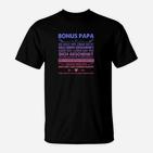Bonus Papa Spruch T-Shirt, Themen Tee für Stiefvater