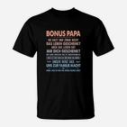Bonus Papa T-Shirt, Bedrucktes Oberteil für Stiefväter mit Herz