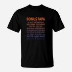 Bonus Papa T-Shirt mit liebevoller Botschaft, Geschenkidee