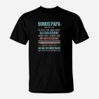 Bonus Papa T-Shirt mit Wertschätzungsbotschaft, Herren Tee