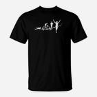 Breakdance Silhouetten Schwarzes T-Shirt, Streetdance Mode
