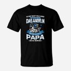 Bulldoggen Papa T-Shirt, Väterlicher Stolz mit Spruch