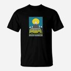 Busfahrer Retro T-Shirt Sonnenuntergang & Fahrzeugdesign
