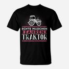 Damen Echte Mdchen Fahren Traktor Treck T-Shirt