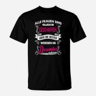 Dezember-Geburtstags-T-Shirt für Damen, Schwarzes Motiv-Shirt