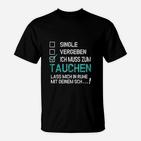 Einzelnes Veröffnetes Tauchen- T-Shirt