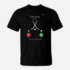 Eishockey-Themen T-Shirt mit Ruf-Taste, Lustig für Fans & Spieler