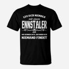 Ennstaler Stolz Spruch T-Shirt in Schwarz, Heimatliebe Tee