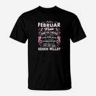 Februar Geburtstags-T-Shirt für Damen, Lustige Spruch Tee