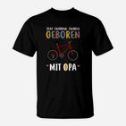 Geboren zum Fahrradfahren mit Opa T-Shirt für Herren, Radfahrer Motiv