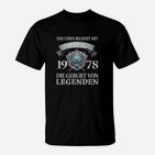 Geburt von Legenden 1978 T-Shirt, Vintage Jubiläums Geburtstagsshirt