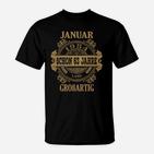 Geburtstags-T-Shirt Januar 63 Jahre Großartig, Geschenkidee