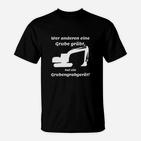 Humorvolles Bagger-Motiv T-Shirt, Lustiges Spruch Tee - Schwarz