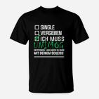 Humorvolles T-Shirt Uni:Mog Entfernen in Schwarz, Lustiges Statement