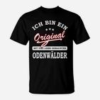 Ich bin ein Original Odenwälder T-Shirt, Schwarzes Design mit Liebe