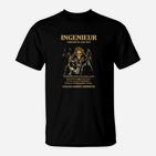 Ingenieur T-Shirt Schwarz für Herren, Grafik Gottes wahre Diener