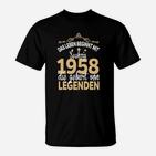 Leben Beginnt mit 60 T-Shirt, 1958 Legenden Geburtstag Tee