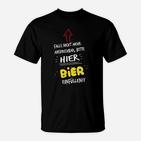 Lustiges Bier-Liebhaber T-Shirt Bitte hier Bier einfüllen Aufdruck