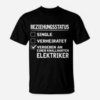 Lustiges Elektriker-Partner T-Shirt, Checkliste Beziehungsstatus