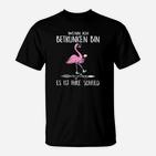 Lustiges Flamingo T-Shirt Schuld bei Betrunkenheit, Schwarz