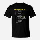 Lustiges Flowchart T Shirt Mein Tagesplan für Herren, Witziges Design