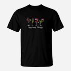 Lustiges Herren T-Shirt Wein-Therapie My Group Therapy mit Weingläsern