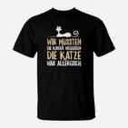 Lustiges Katzen-Motiv T-Shirt: Kinder weg wegen Katzenallergie