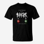 Lustiges Line Dance T-Shirt, Tanzen auf Knopfdruck Design