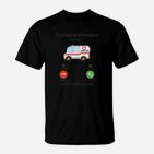 Lustiges Rettungsdienst T-Shirt mit Krankenwagen & Telefon Motiv