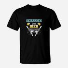 Lustiges Skifahrer T-Shirt Skifahren & Bier - Dafür bin ich hier