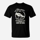 Mama und Sohn Herz an Herz T-Shirt, Liebevolles Design für Mütter