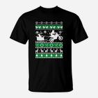 Motocross Rodeln Weihnachtsschlitten T-Shirt