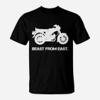 Motorrad-Design Beast from East T-Shirt, Stilvolles Biker-Schwarz