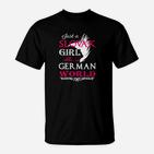 Nur Ein Slowakisches Mädchen In Einem Deutschen Welt- T-Shirt