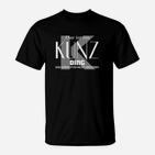 Personalisiertes Kunz Ding T-Shirt mit lustigem Spruch