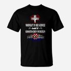 Schwarz-Rotes T-Shirt Schweiz & Kroatien, Motiv für Doppelte Herkunft