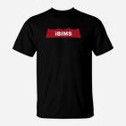 Schwarzes T-Shirt mit iBIMS-Logo, Trendiges Tee für Technikfans