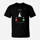 Segel-T-Shirt für Herren, Lustiges Anruf Ablehnen Design