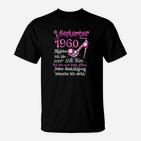 September 1960 Mädchen Bestätigung Unnötig Tee T-Shirt, Retro Geburtstag